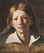 Theodore   Gericault Portrait Study of a Youth oil painting artist